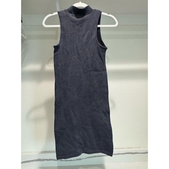 NWT Ribbed Body Con Knit Dress Black/Navy Forever 21‎ Size Small - Picture 2 of 5